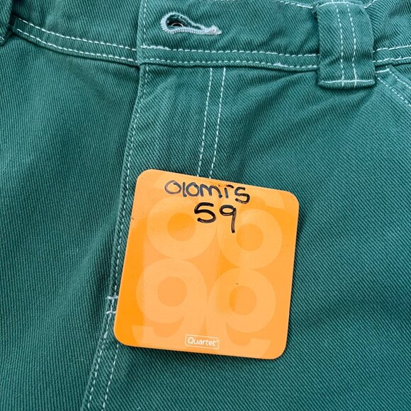 🌷Garage- Dani Carpenter pants / Straight Cargo Denim Jeans Bright Green … - Picture 15 of 15